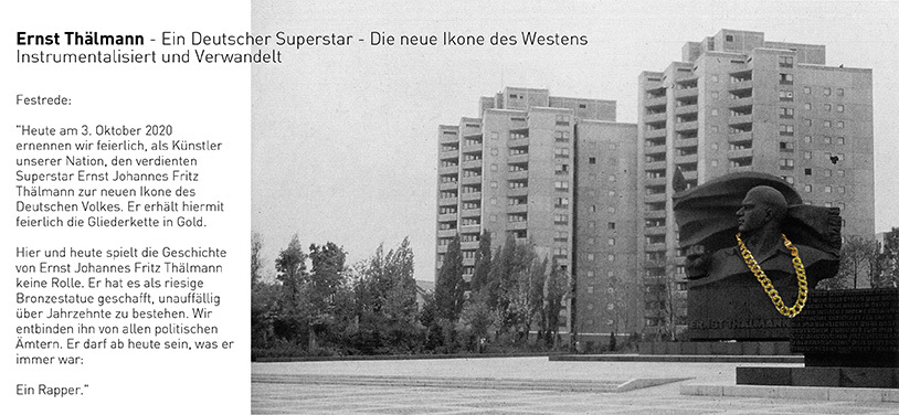 Künstlergruppe Nico Krug und Mario Matuschewski, „Ernst Thälmann – Ein deutscher Superstar. Die neue Ikone des Westens“, Entwurf (Visualisierung) - Abb. 3