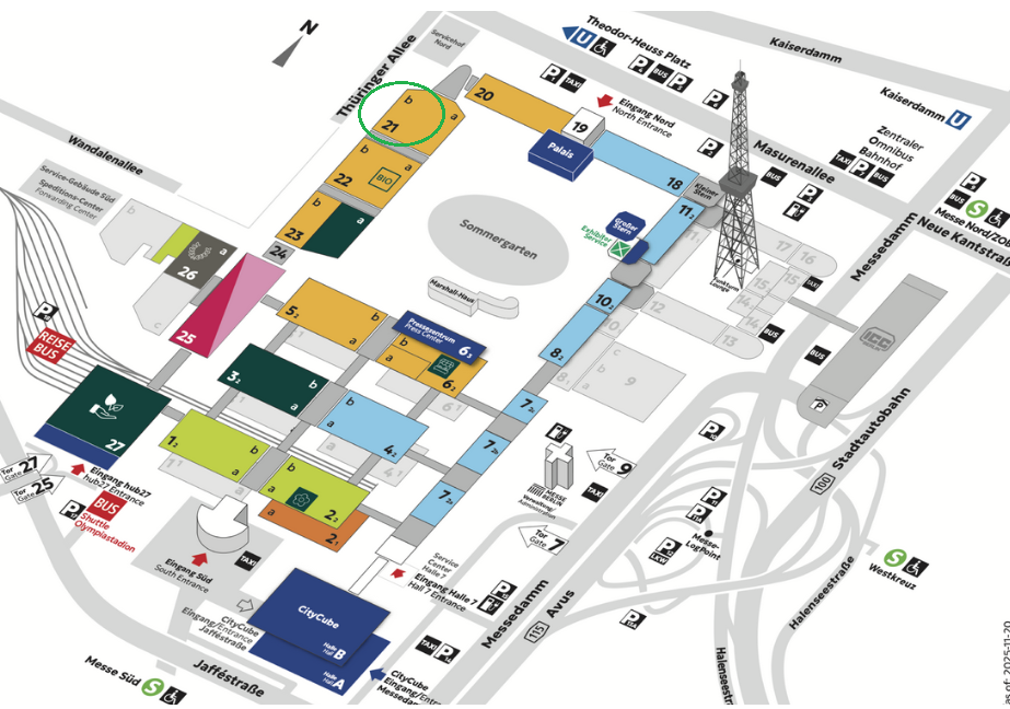 Standortskizze Hallen Grüne Woche