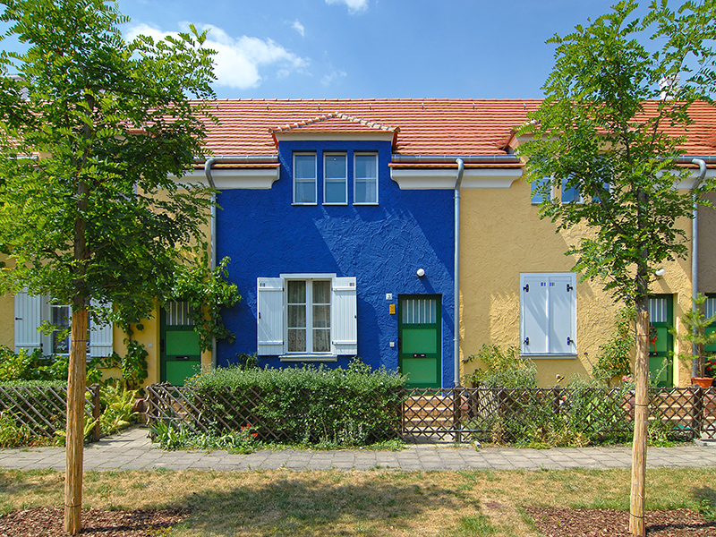Reihenhäuser in der Welterbesiedlung Am Falkenberg
