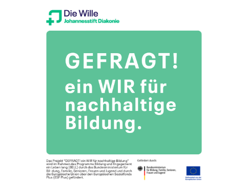 Cartoon mit 5 Personen diveren Alters, im Zentrum stehen zwei Senior*innen