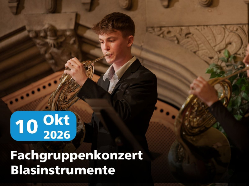 Konzertankündigung Fachgruppe Blasinstrumente