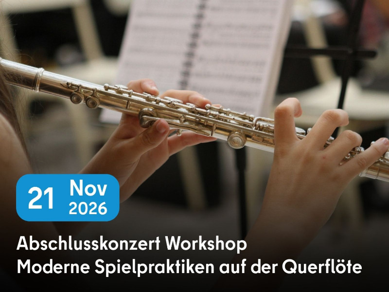 Konzertankündigung Abschlusskonzert Querflötenworkshop