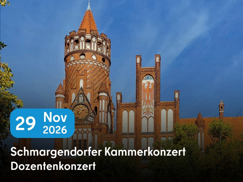 Konzertankündigung Dozentenkonzert Schmargendorfer Kammerkonzert
