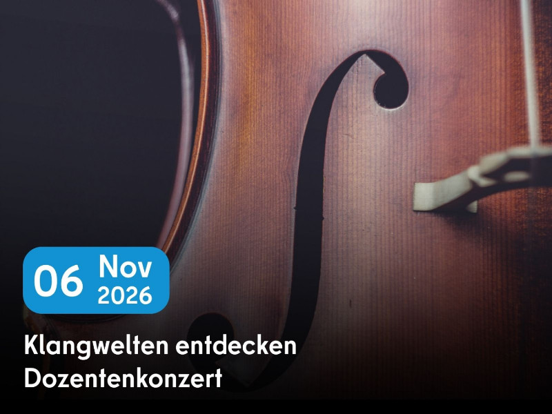 Konzertankündigung Dozentenkonzert Klangwelten