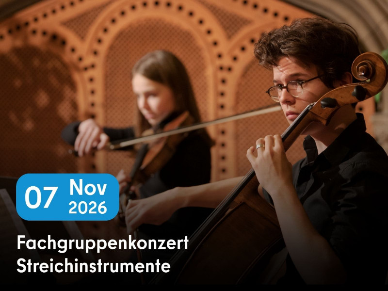 Konzertankündigung Fachgruppe Streicher