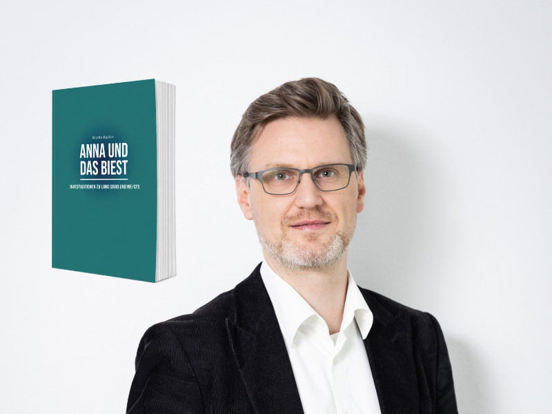 Das Porträt von Martin Rücker und das Buchcover "Anna und das Biest"