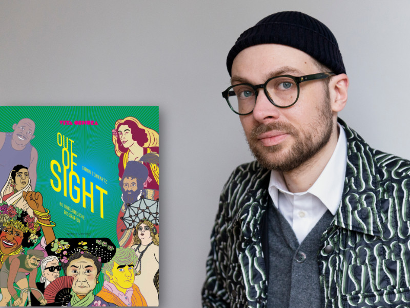 Buchcover: „Vita Obscura – Out Of Sight“ und Foto von Simon Schwartz