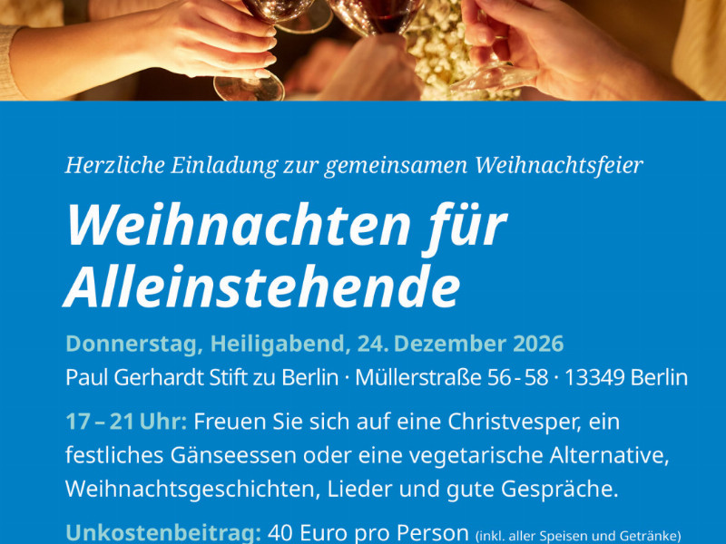 Weihnachten für Alleinstehende im Paul Gerhardt Stift