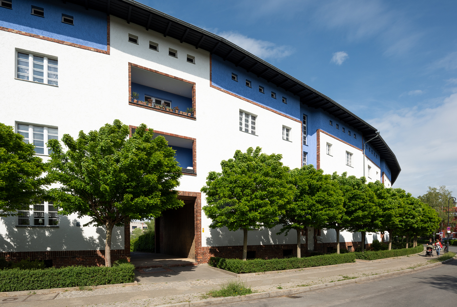 Blick auf die Hufeisensiedlung vom Lowise-Reuter-Ring