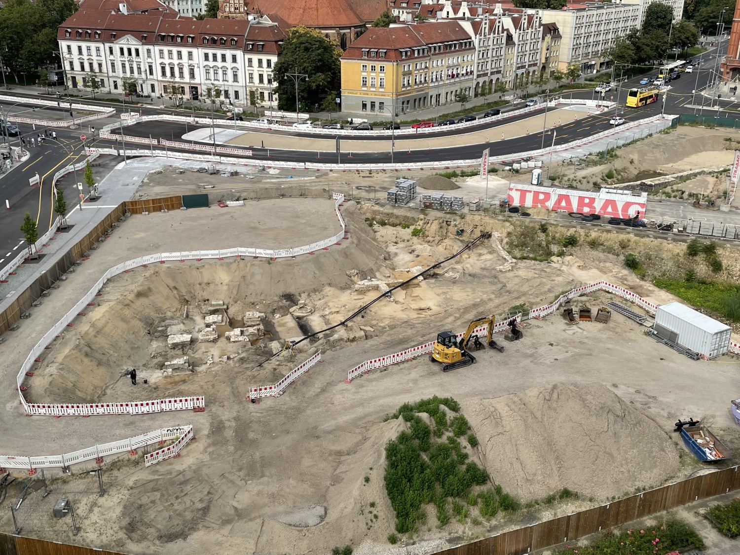 Blick auf eine der aktuellen Grabungsflächen am Molkenmarkt