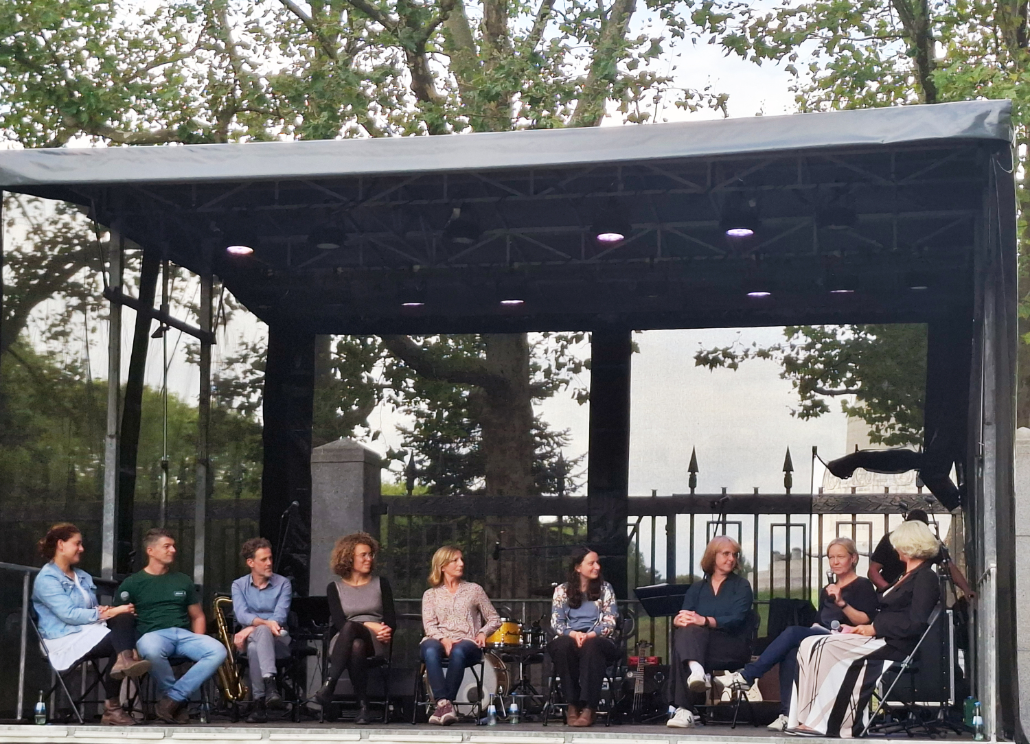 Podiumsrunde zum Abschluss der denkmalgerechten Sanierung des Treptower Parks