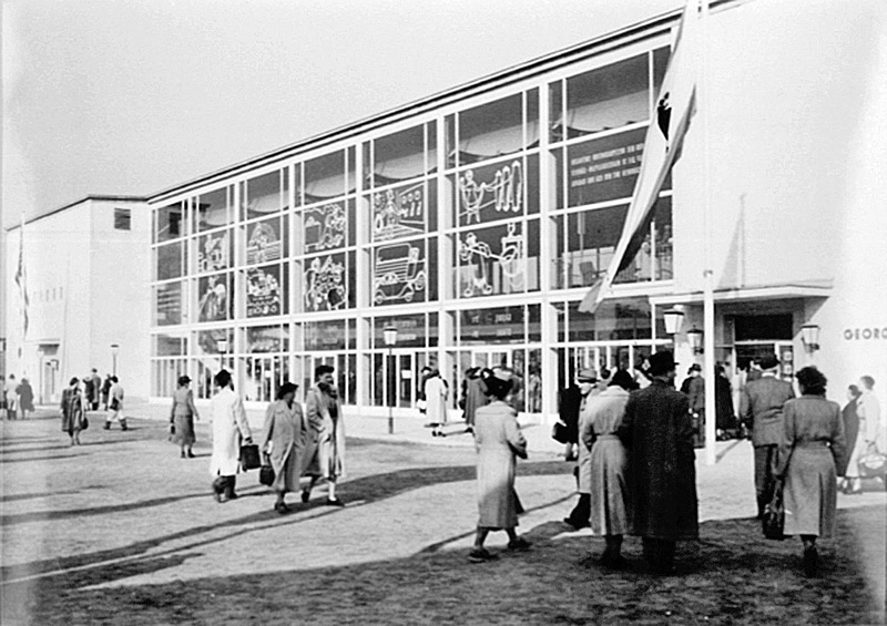 Marshall-Haus - Eingang, 1950