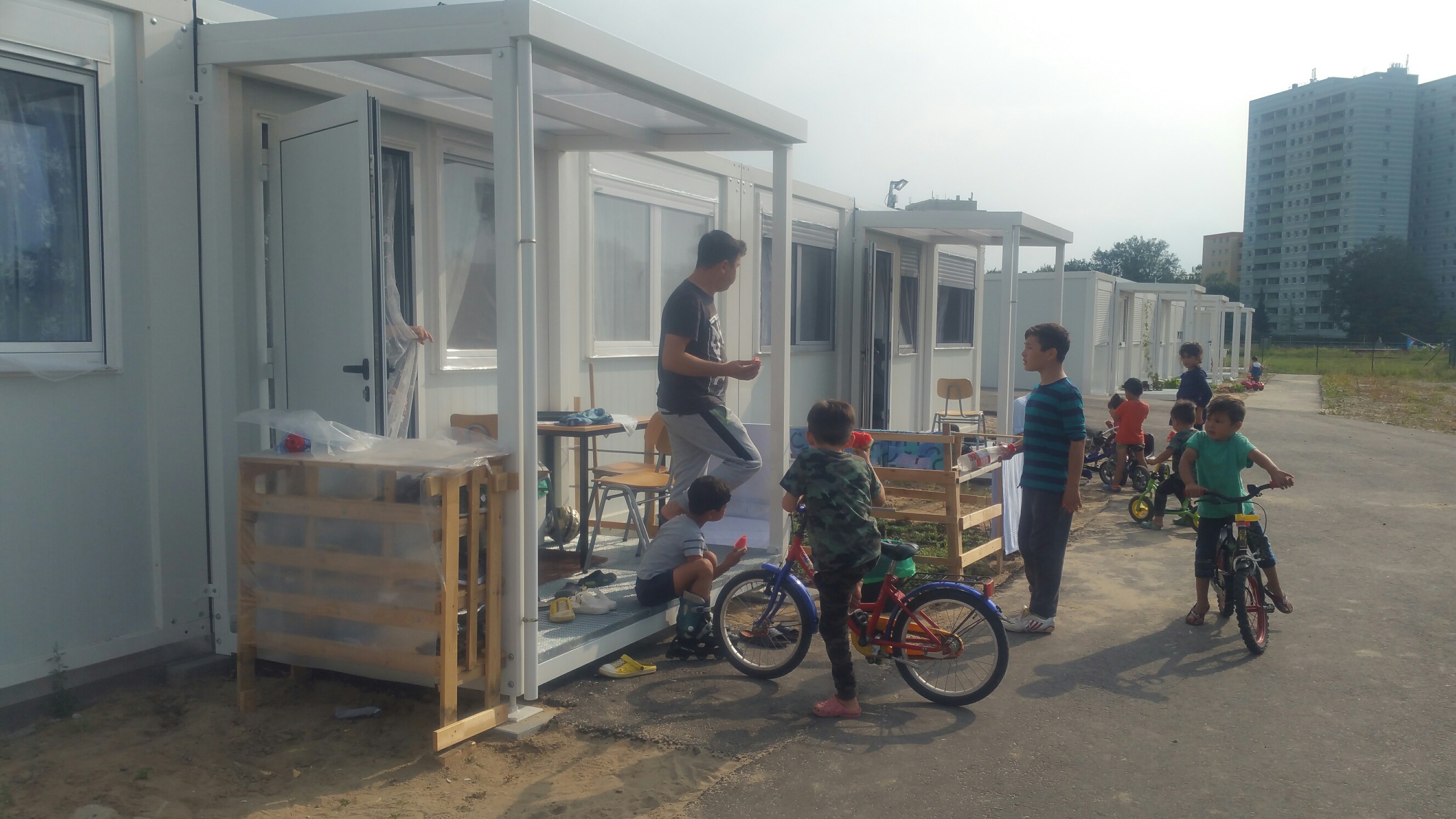 Tempohome am Oberhafen - Familienleben im Vorgarten