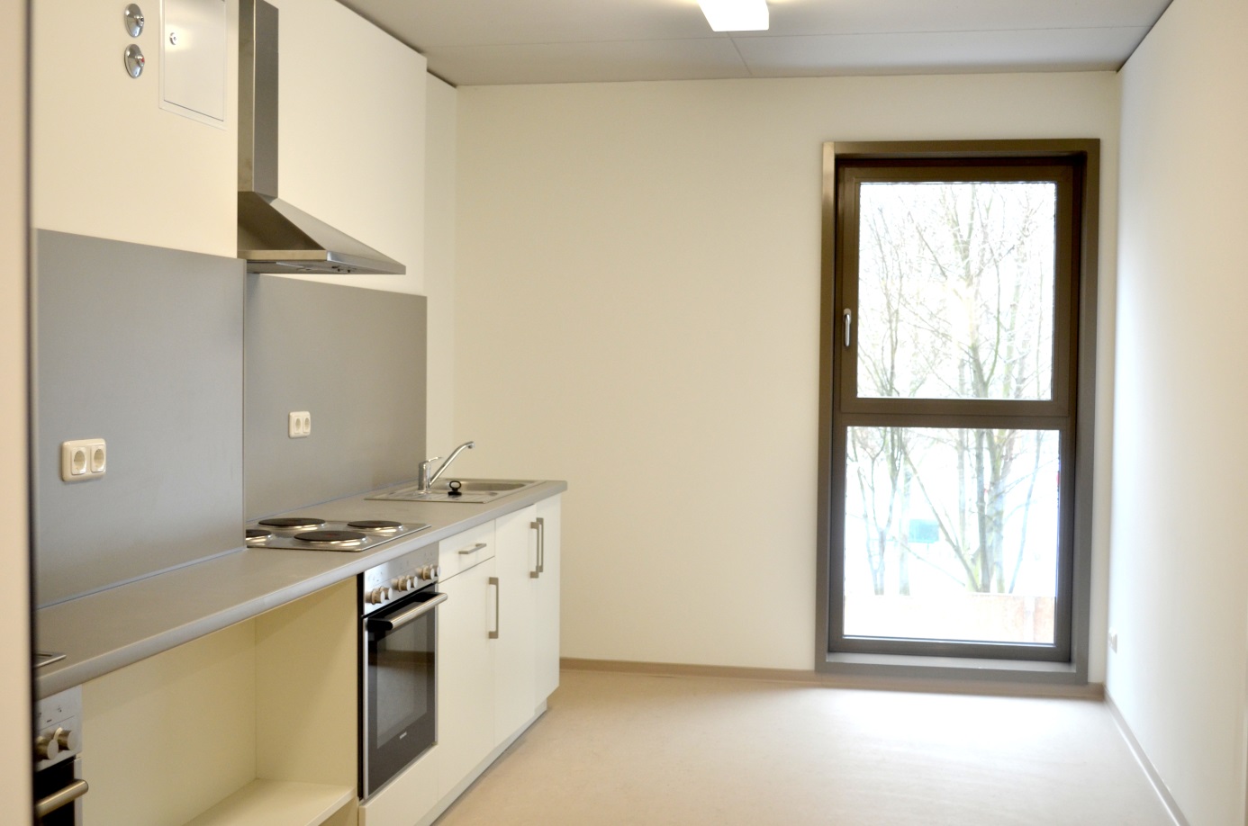 Die Innenansicht einer Modularen Unterkunft (MUF)