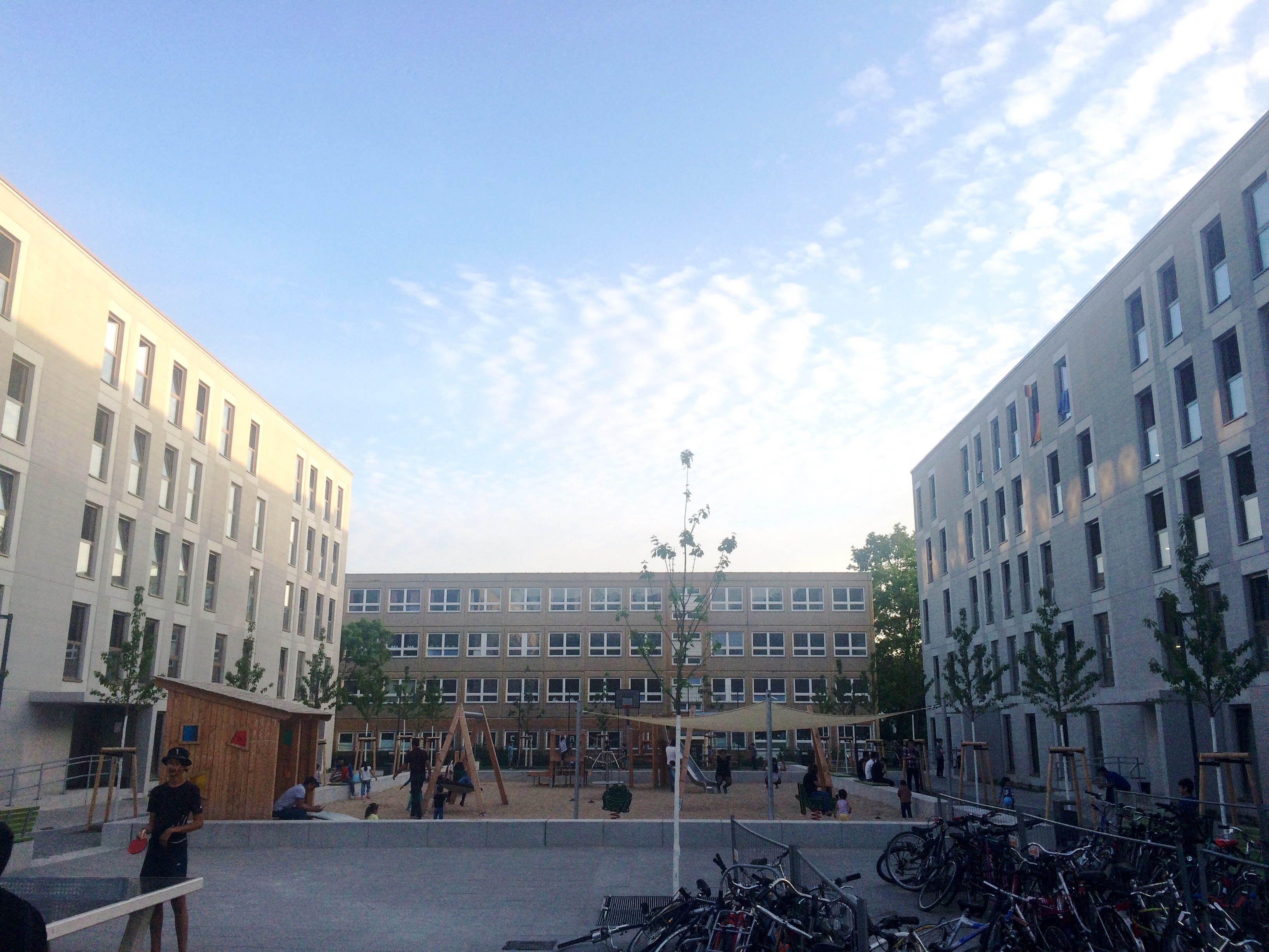 Eine modulare Unterkunft (MUF) in der Wittenberger Straße