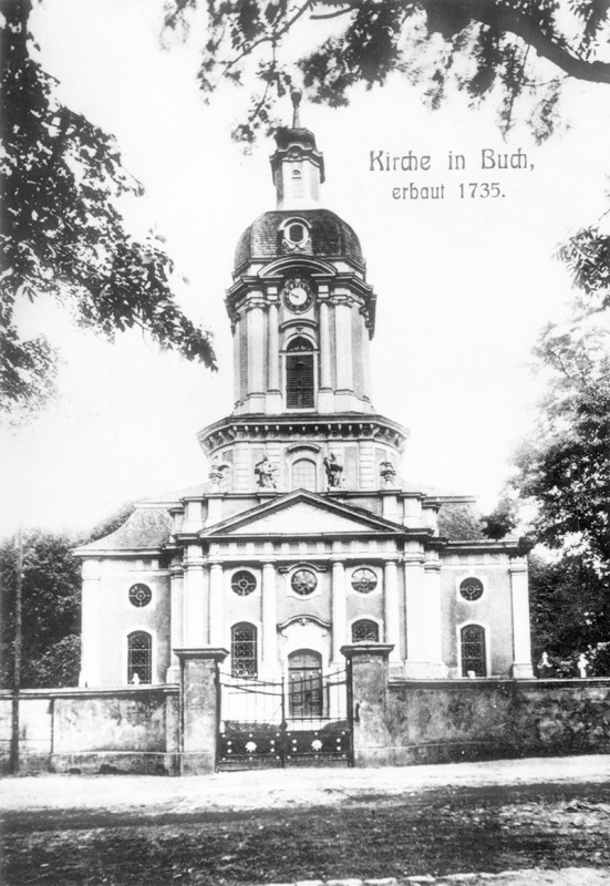 Postkarte: Kirche in Buch, erbaut 1735