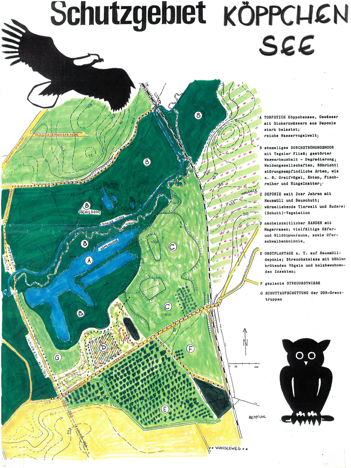 Lageplan vom Schutzgebiet Köppchensee