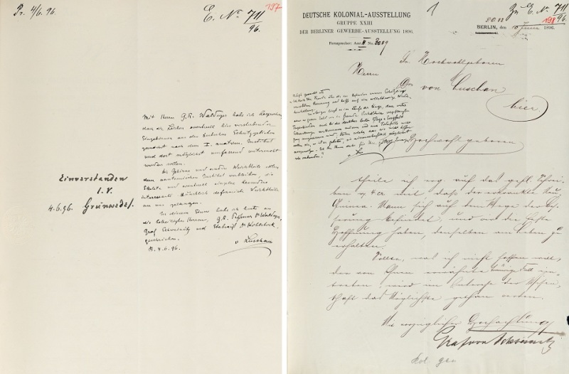 Agreement between Schweinitz and Luschan