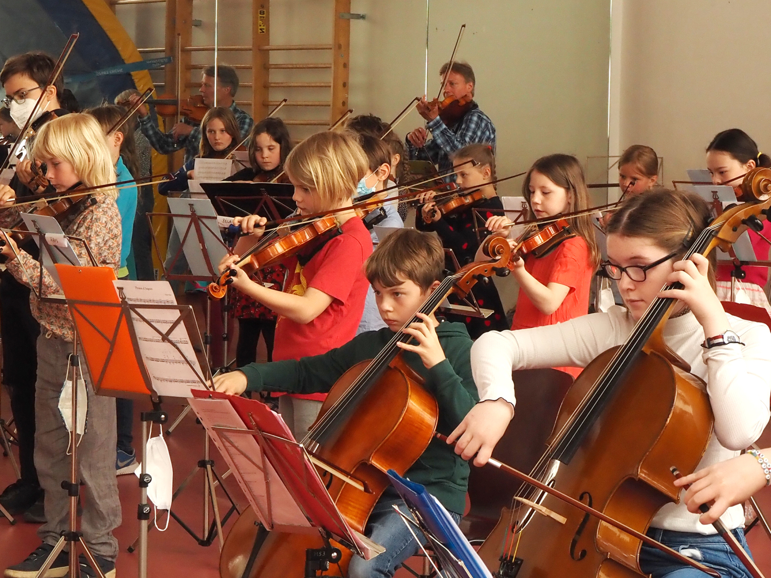 Ensembletag im Eliashof 22 Kinderorchester, Streichinstrumente