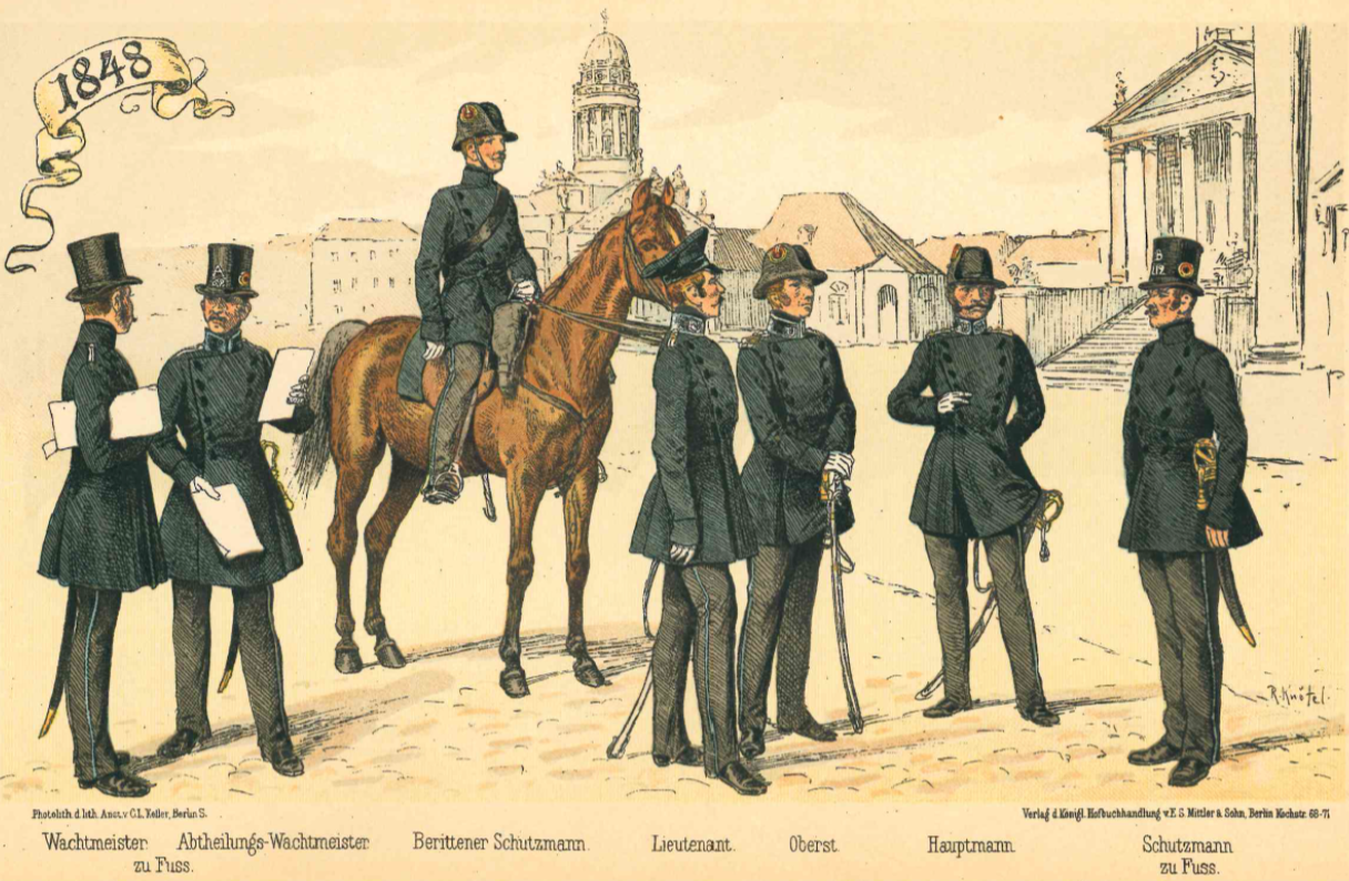 Uniformen Schutzmannschaft 1848