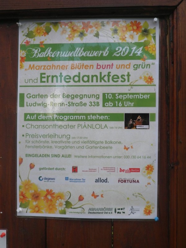 Flyer - Erntedankfest und Balkonwettbewerb 2014