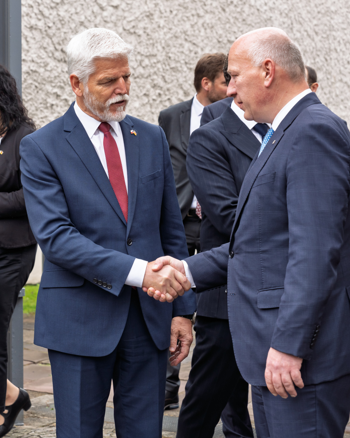Besuchs der Gedenkstätte Plötzensee mit dem Staatspräsidenten der Tschechischen Republik, S.E. Petr Pavel und dem Regierenden Bürgermeister Kai Wegner