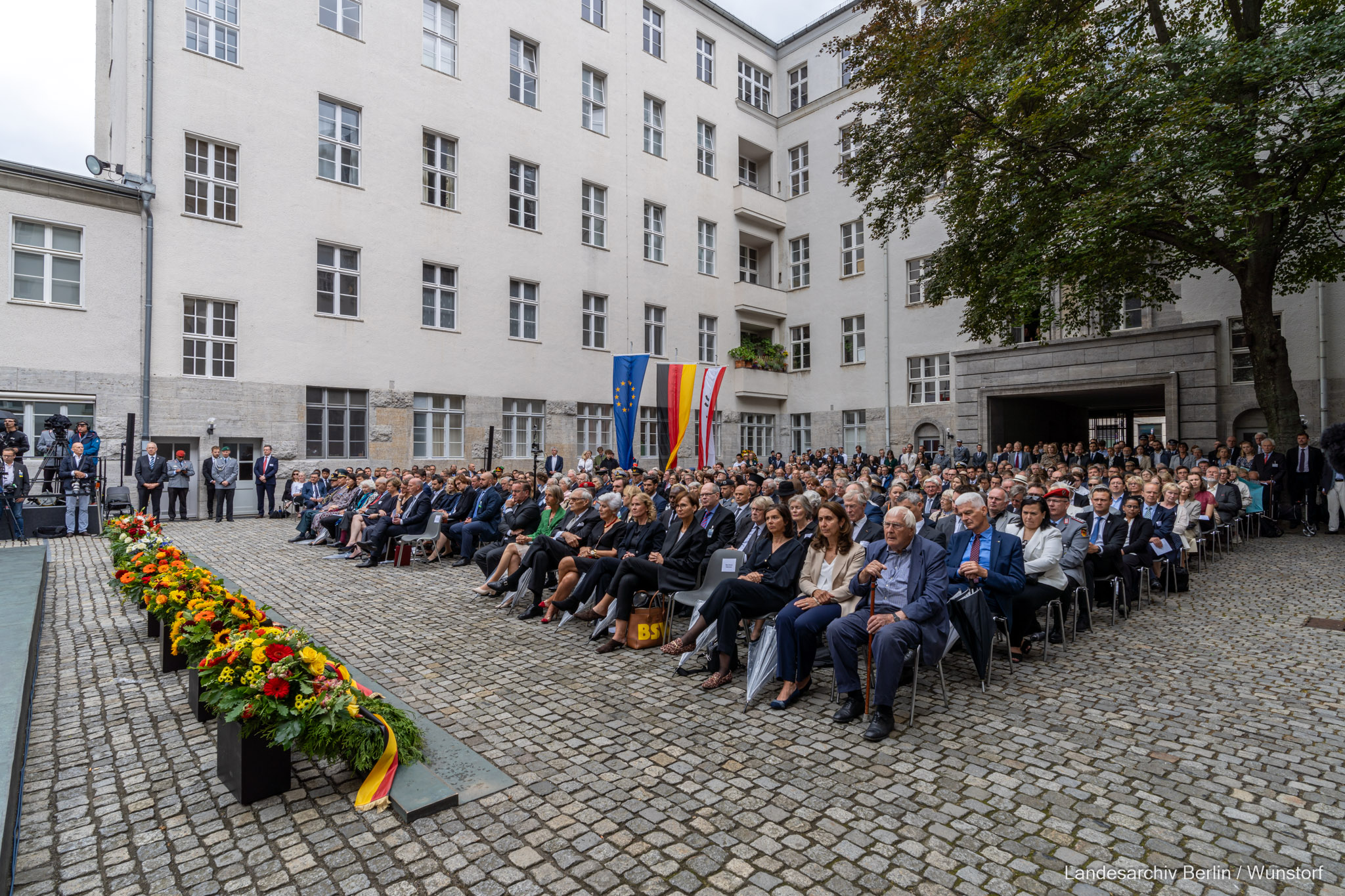 Gedenkveranstaltung zum 79. Jahrestag des Aufstands gegen die nationalsozialistische Gewaltherrschaft mit dem Regierenden Bürgermeister Kai Wegner im Bendlerblock
