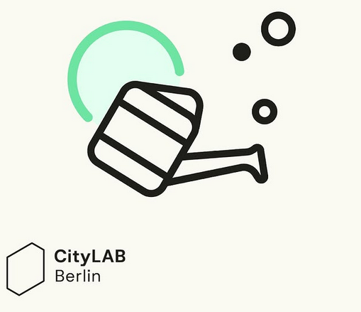 Logo CityLAB Berlin und Gießkanne