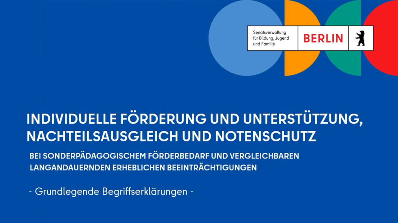Individuelle Förderung und Unterstützung, Nachteilsausgleich und Notenschutz