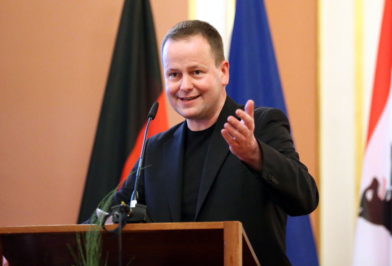 Senator Dr. Lederer am Pult, Berliner Auftakt ECHY am 12.2.2018