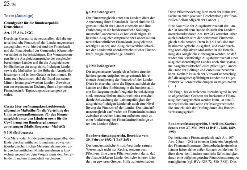 Länderfinanzausgleich Präsentation