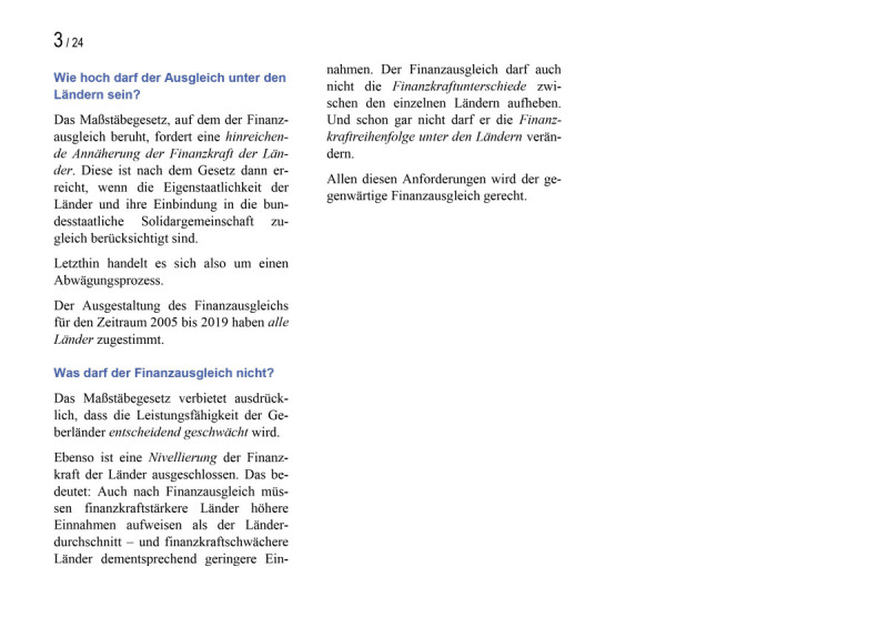 Länderfinanzausgleich Präsentation
