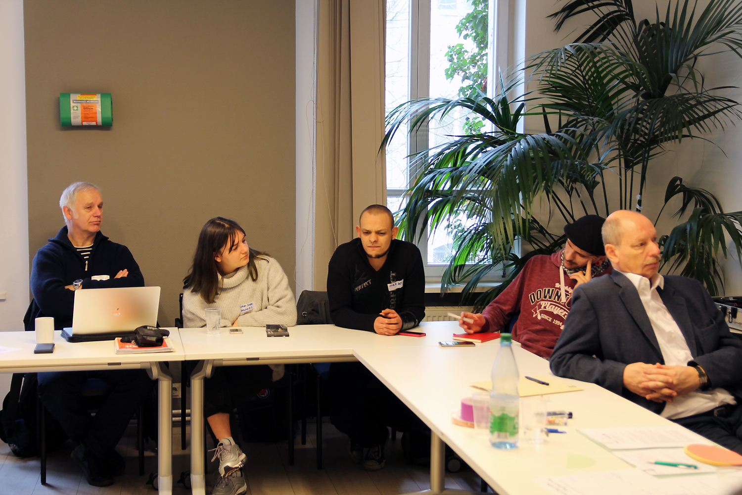 Sitzung einer Arbeitsgruppe auf der 1. Berliner Strategiekonferenz zur Wohnungslosenhilfe am 10. Januar 2018