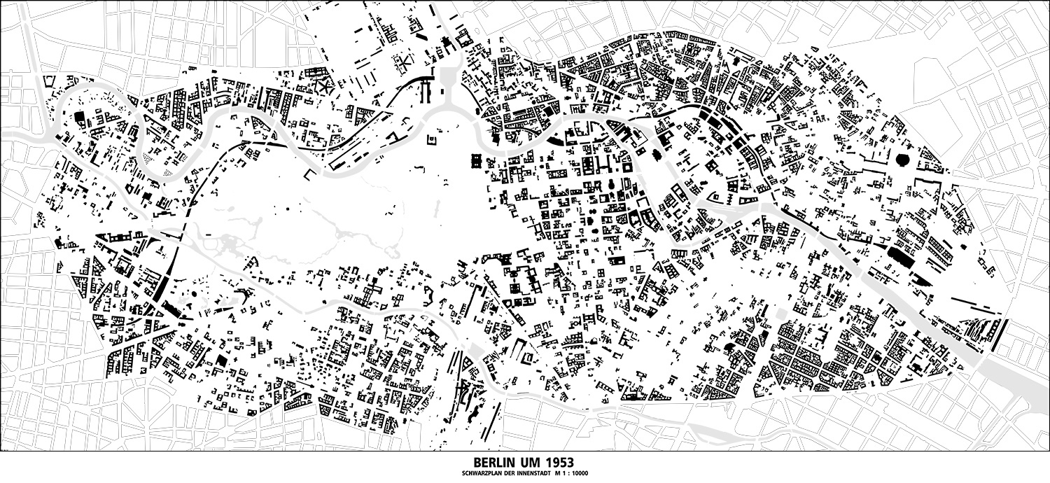 Schwarzplan von Berlin im Jahr 1953