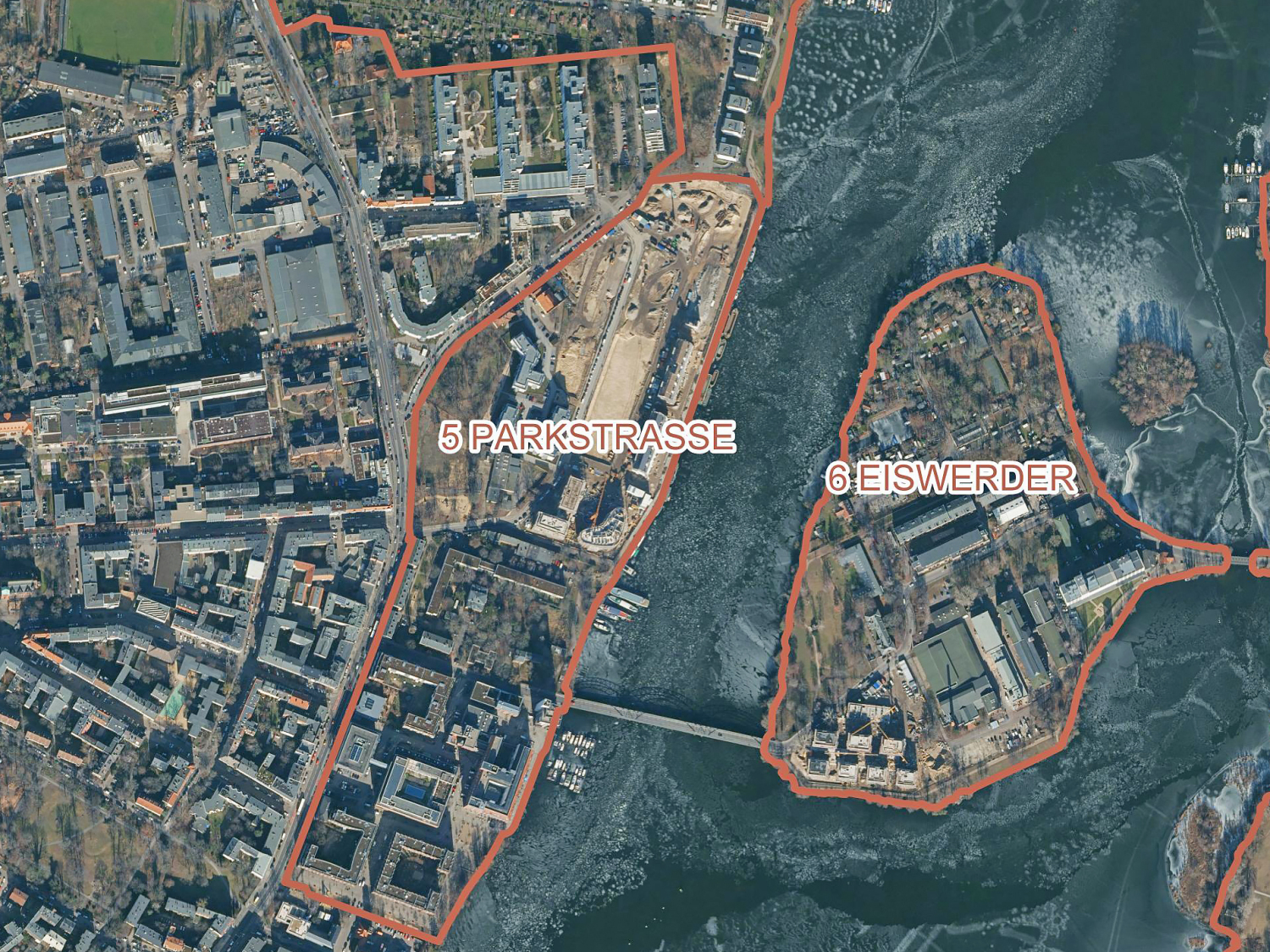 Die Wasserstadt Berlin-Oberhavel, Teilbereich Parkstraße
