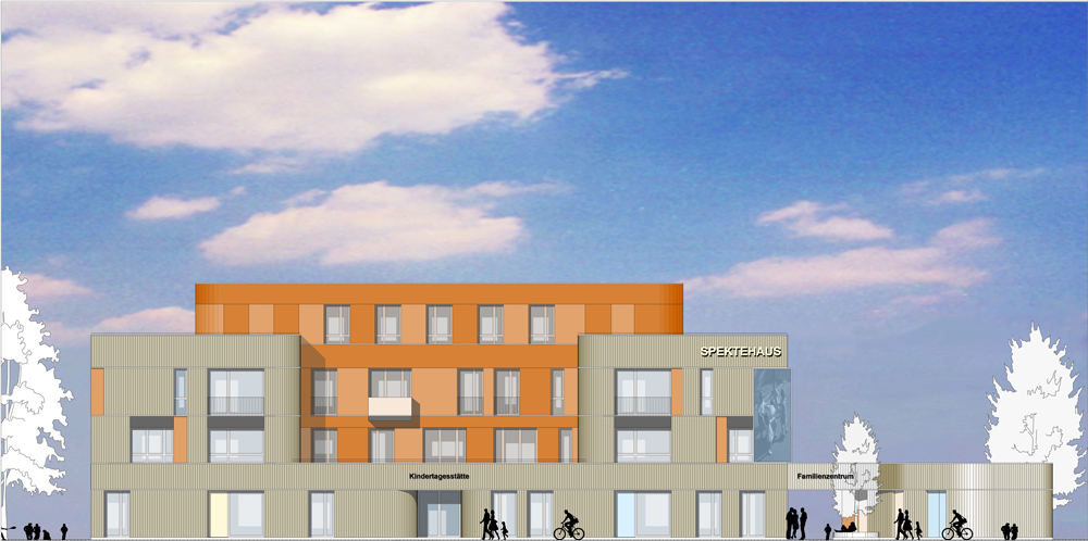 Skizze des geplanten Familienförderzentrums Spekte-Haus