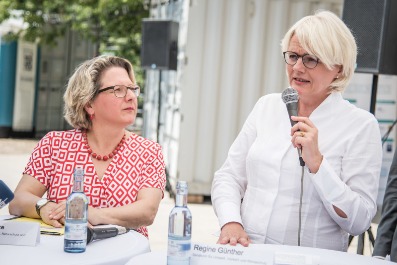 Bundesumweltministerin Svenja Schulze und Regine Günther, Senatorin für Umwelt, Verkehr und Klimaschutz