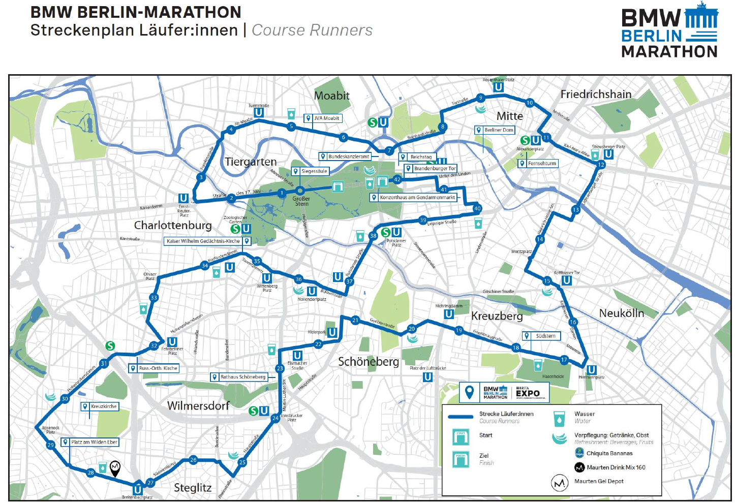 Berlin-Marathon 2026: Strecke für die Läufer