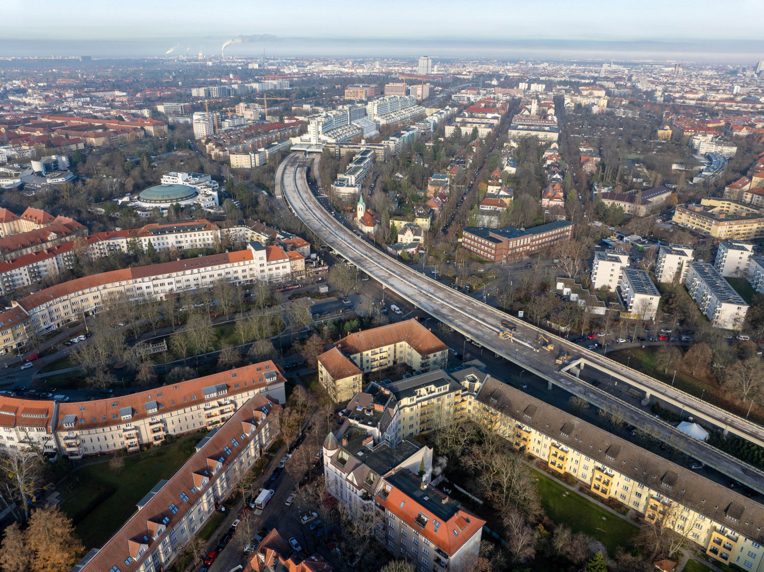Blick in Richtung Norden – Tunnel Schlangenbader Straße, Dezember 2025