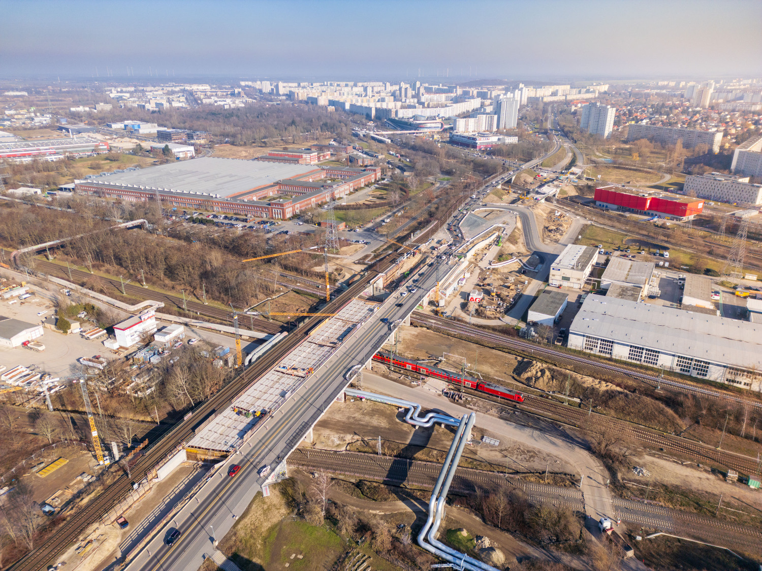 Februar 2025 – Überblick Baufeld Verkehrsknoten Marzahn