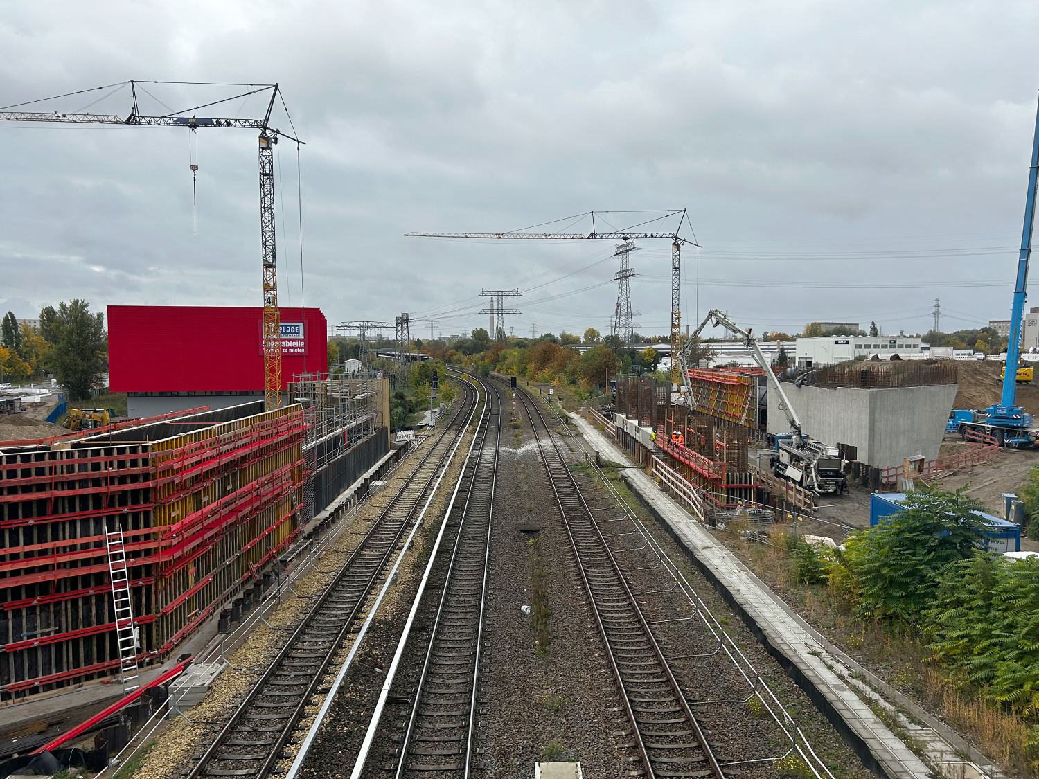 Oktober 2025 – Stand der Arbeiten am mittleren Brückenknoten (BK2)