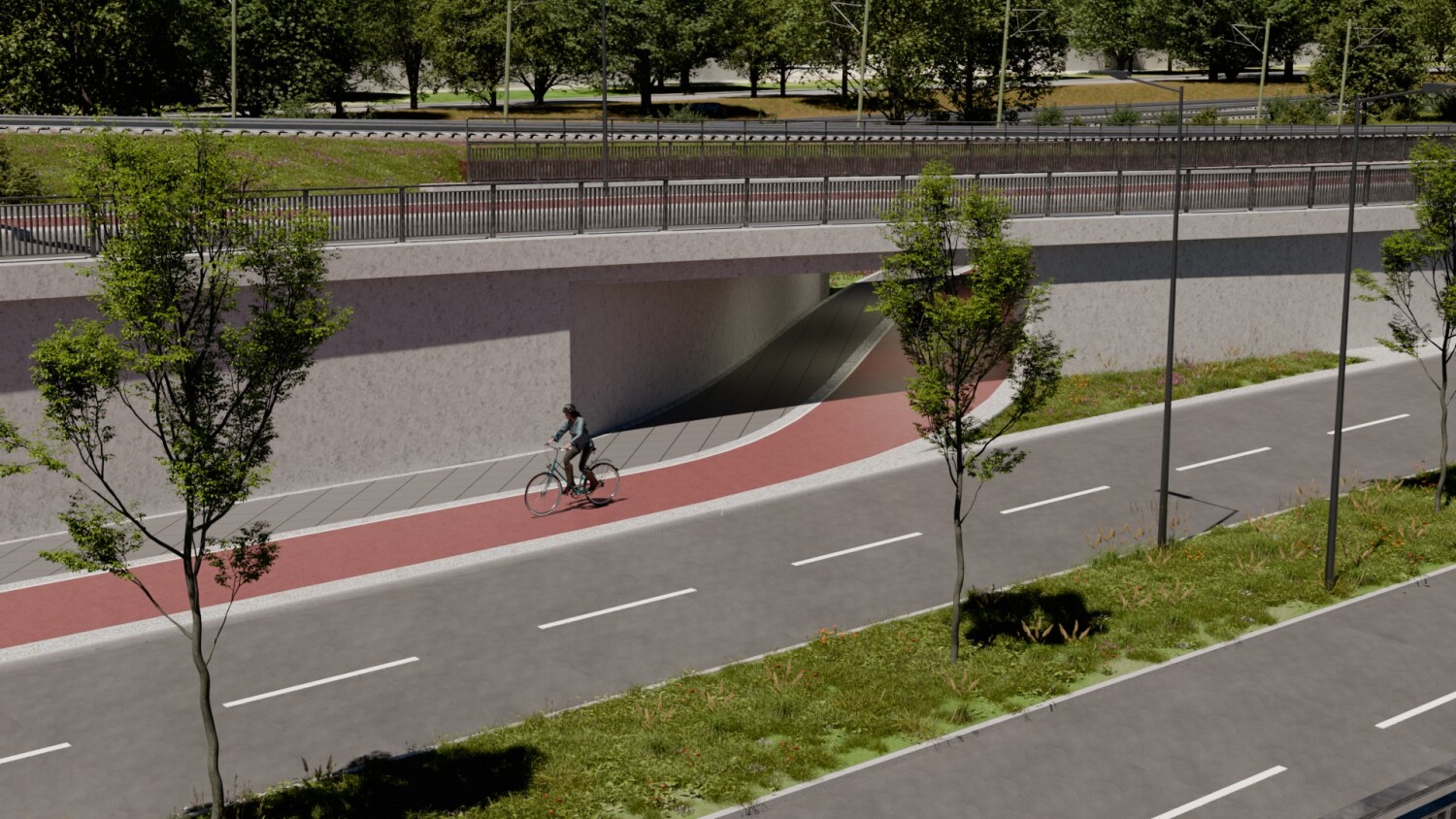 Visualisierung nordwestliches Unterführungsbauwerk