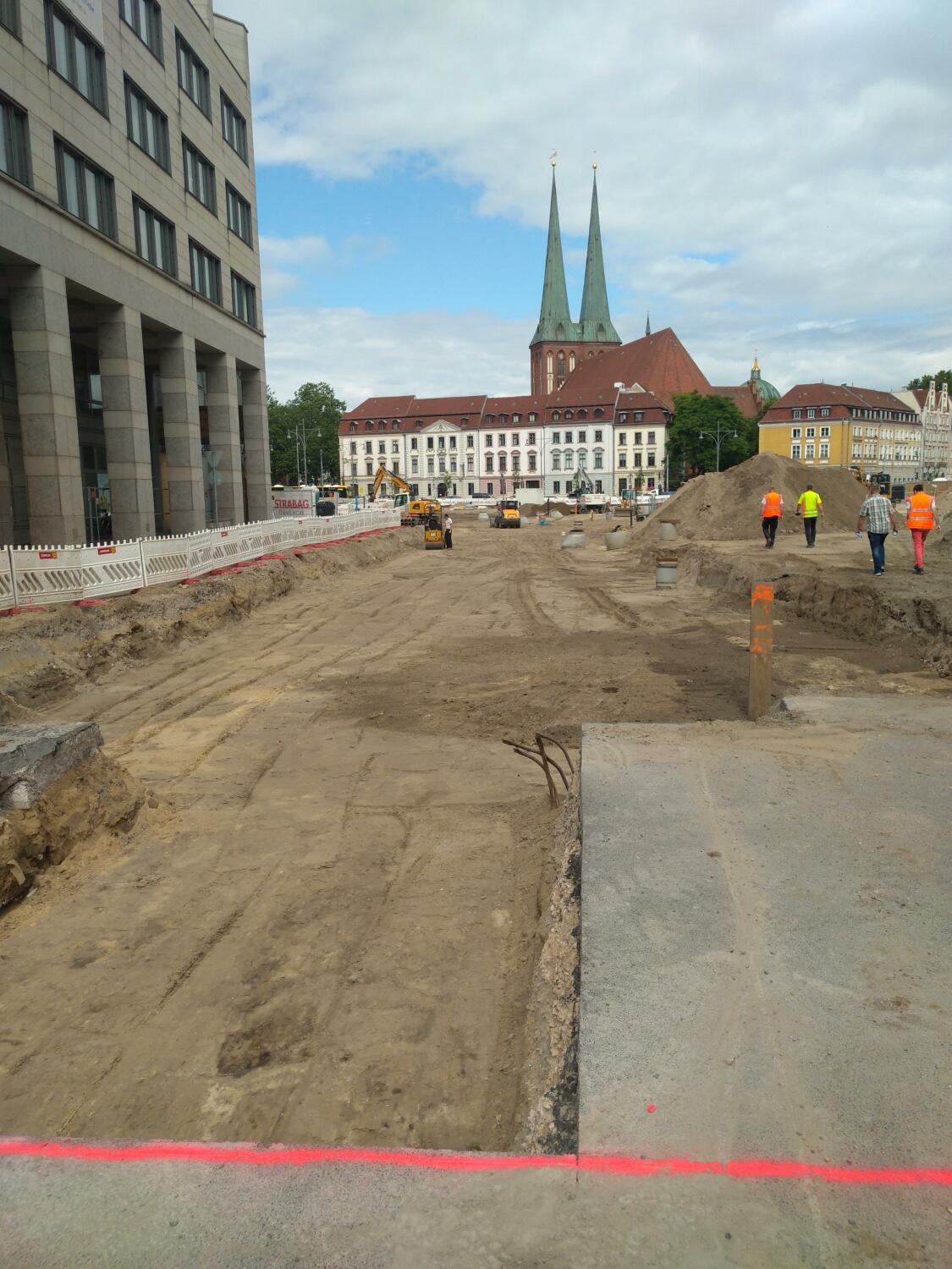 Neue Trasse Stralauer Straße, Leitungsbau fertiggestellt, 2022