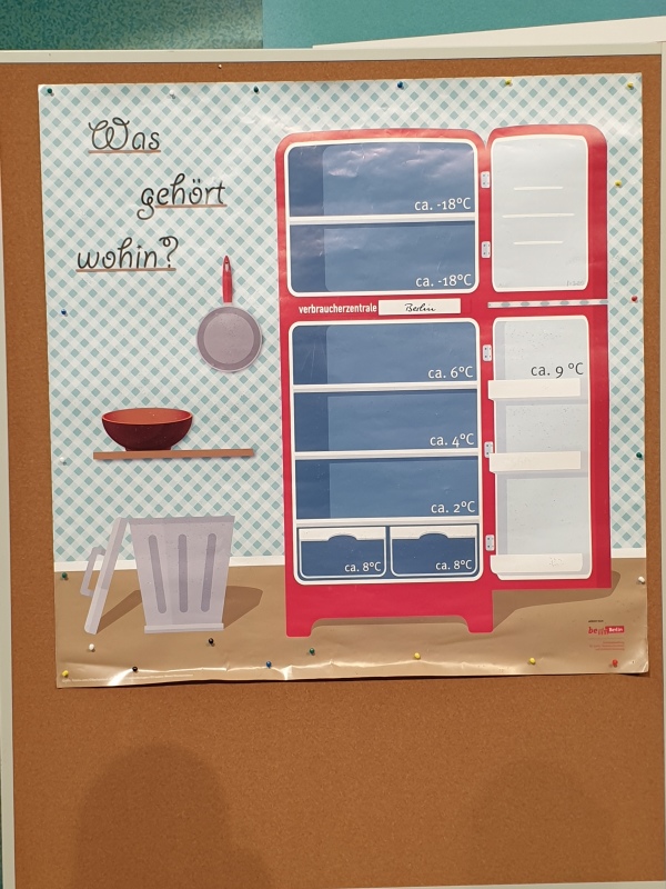Plakat Kühlschrank-Quiz - was gehört wohin in den Kühlschrank