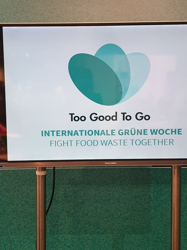 Bildschirm zeigt das Logo von Too Good To Go