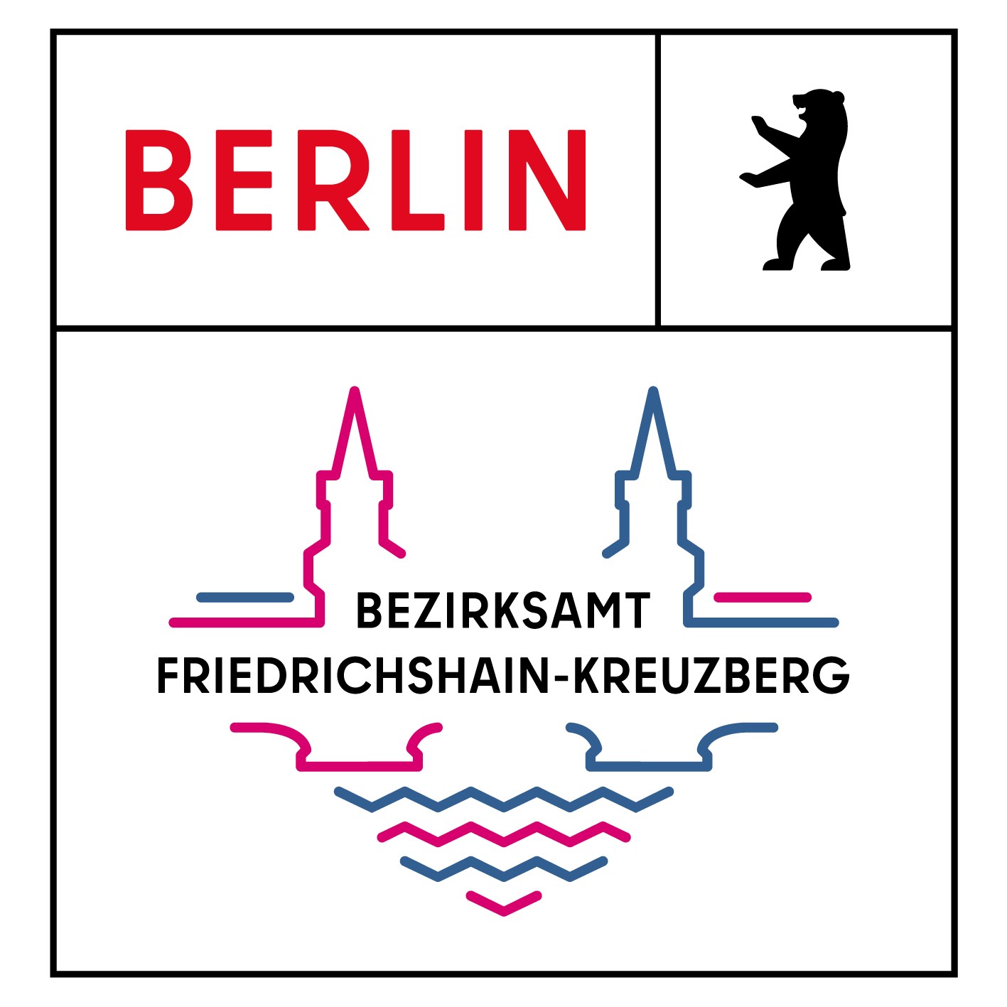 Logo des Bezirksamts Friedrichshain-Kreuzberg in Berlin