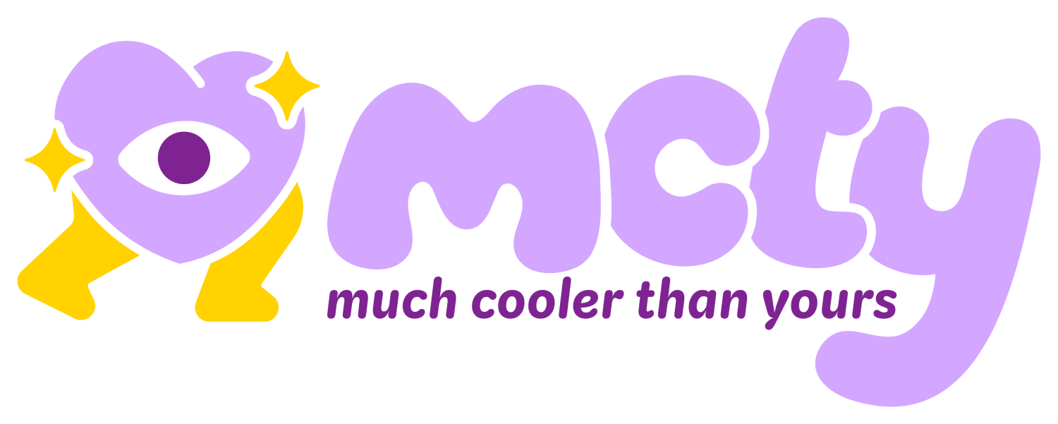 Logo mit lila Schriftzug