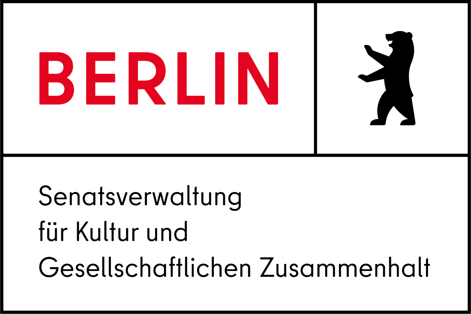Logo: Senatsverwaltung für Kultur und Gesellschaftlichen Zusammenhalt