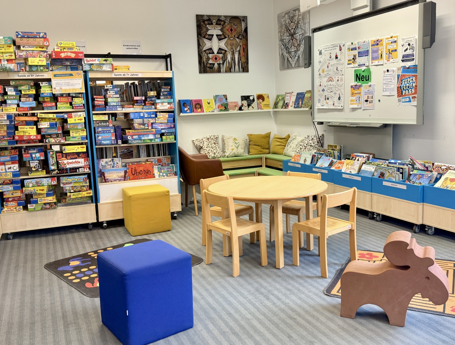 Kinderbereich in der Bibliothek Tiergarten-Süd