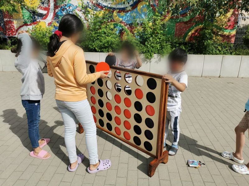 Fahrradbibliothek Buch, "Vier gewinnt"